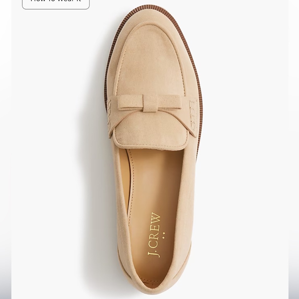 J. Crew Factory Beige Suede Loafers